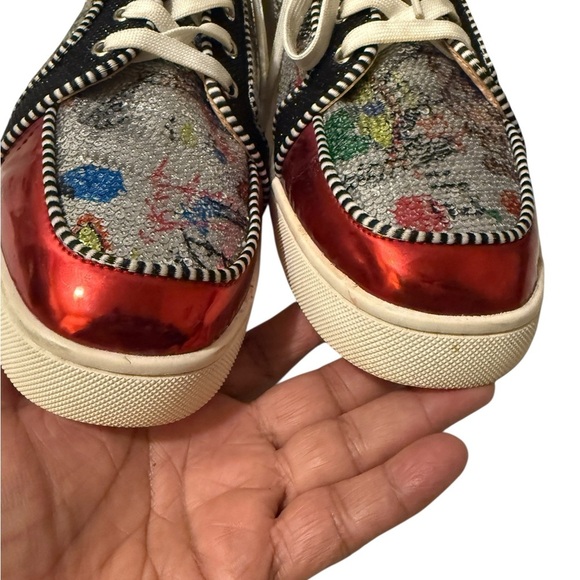 Christian Louboutin,Shoes Multicolor Sequin HighTop Sneakers, some sign of wear - Picture 2 of 14